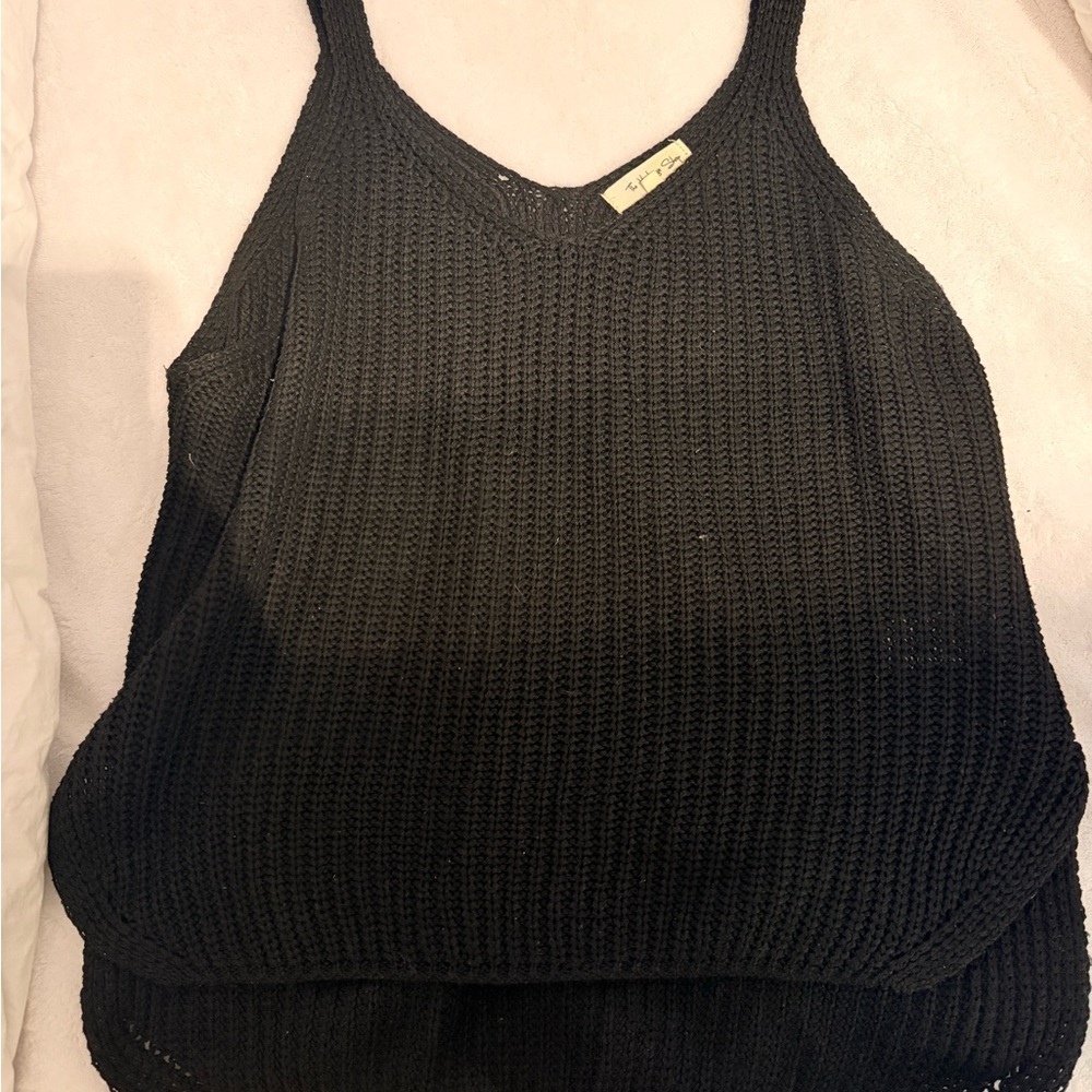 The Vintage Shop Black Knit Tank Top